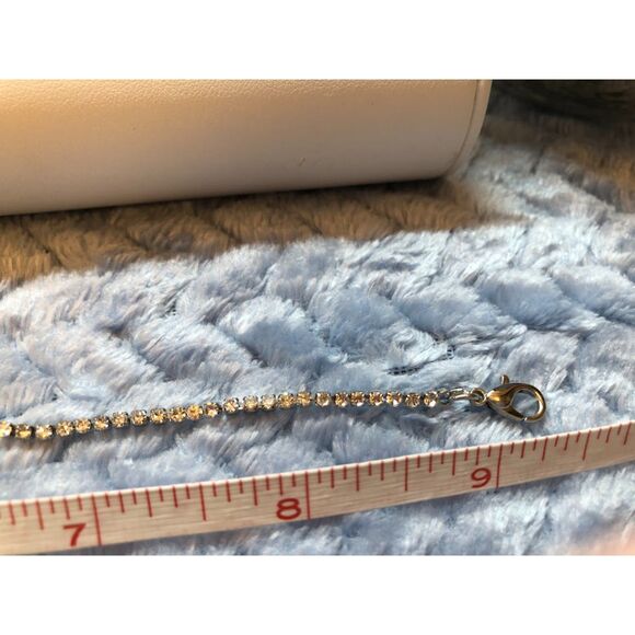 Multicolored rhinestone silver bracelet - Picture 5 of 9